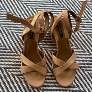 Margaux The City Sandal in Rose Nappa